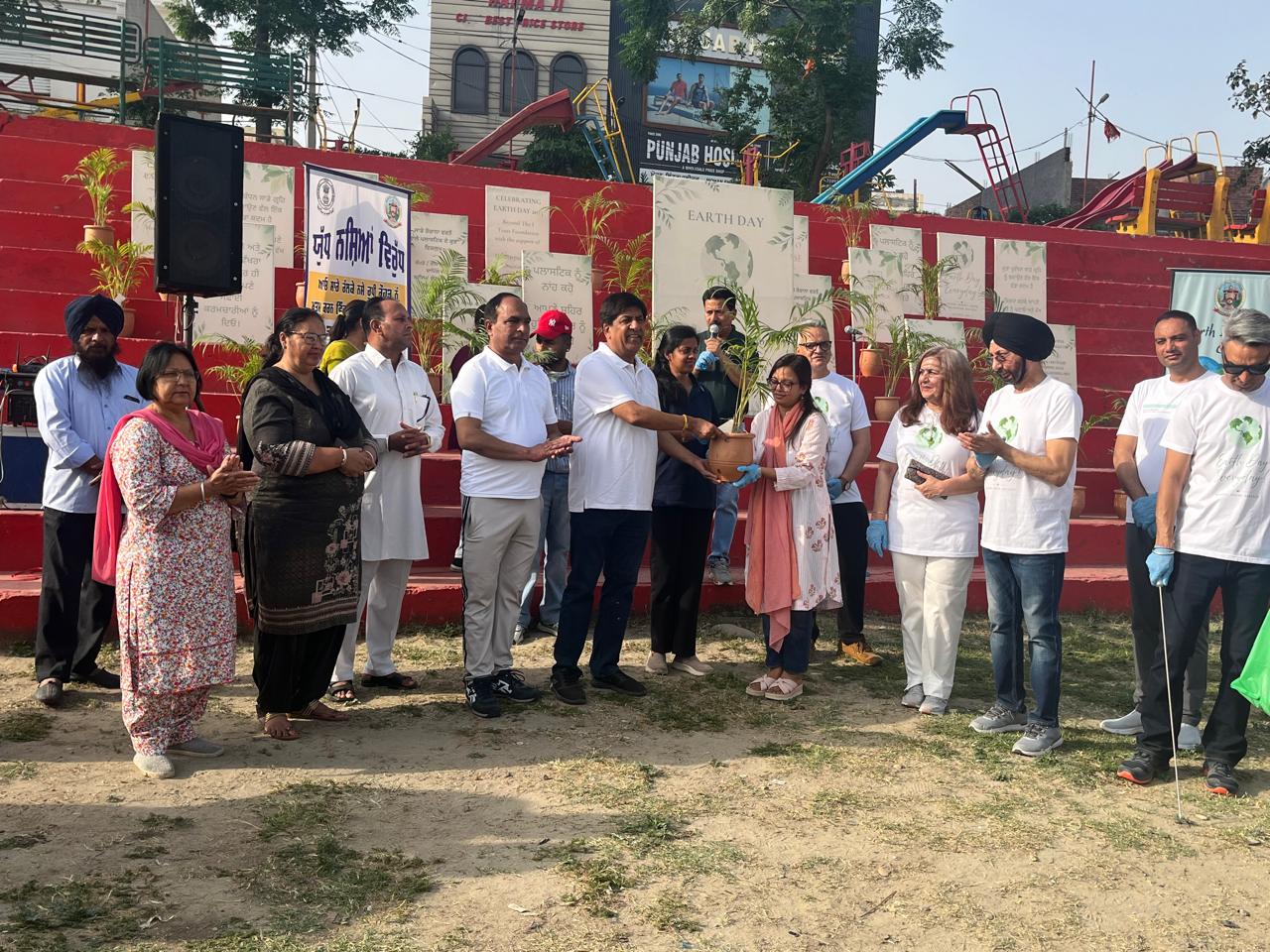 Municipal Corporation and Beyond I Trust Foundation celebrated World Earth Day at Bhangi Chau.